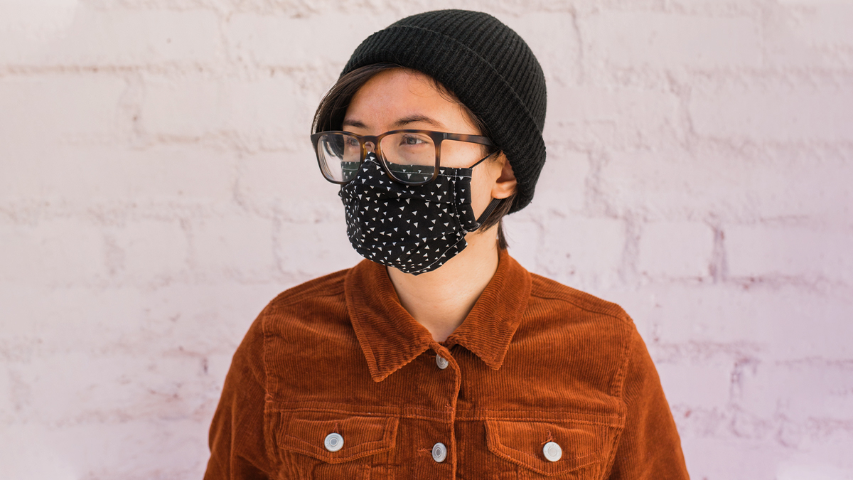 Person wearing face mask