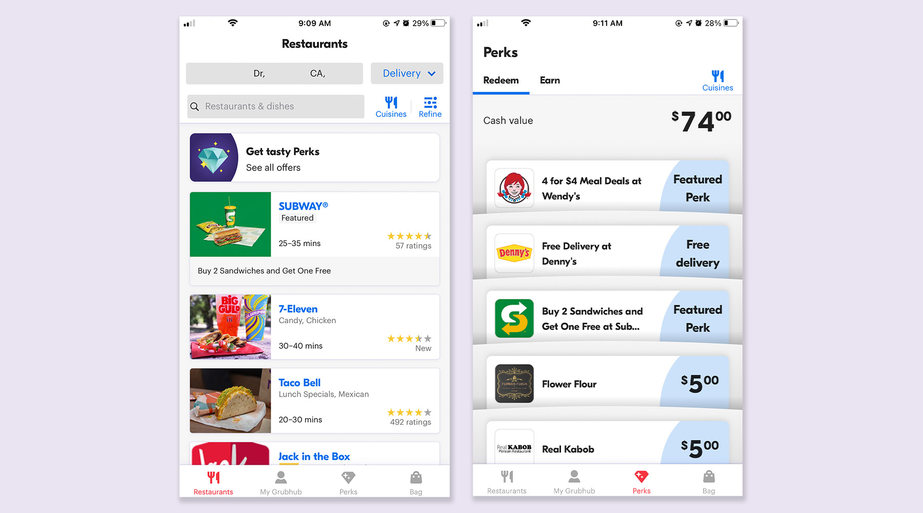 Grubhub app