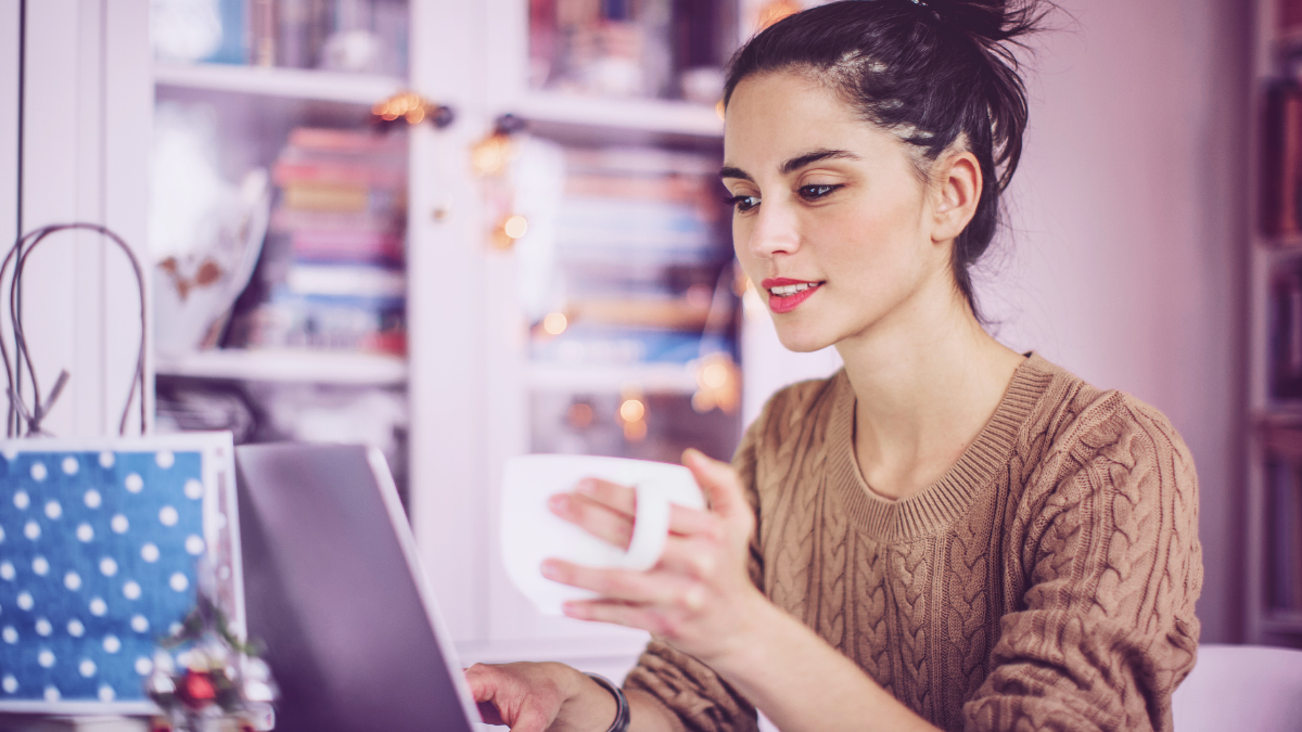 Girl using laptop