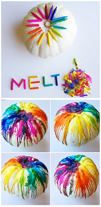 Melted Crayon Pumpkin