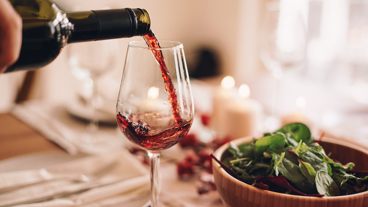Pouring wine
