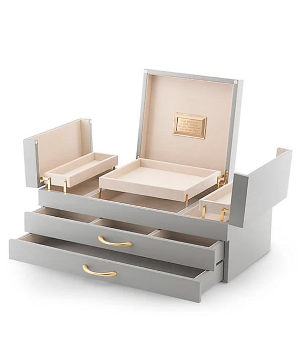 Large Matte Grey Jewelry Box