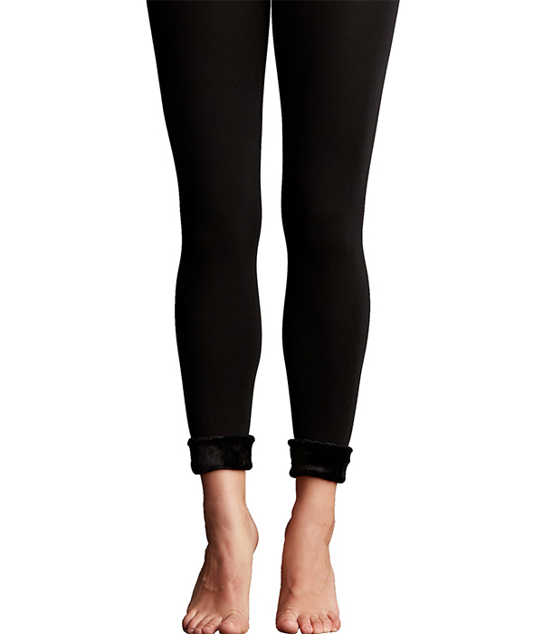 Lemon Womens Faux Fur Lined Legging