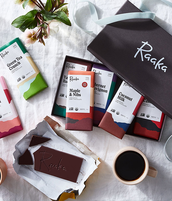 Raaka Chocolate Small-Batch Organic Chocolate Library Gift Box