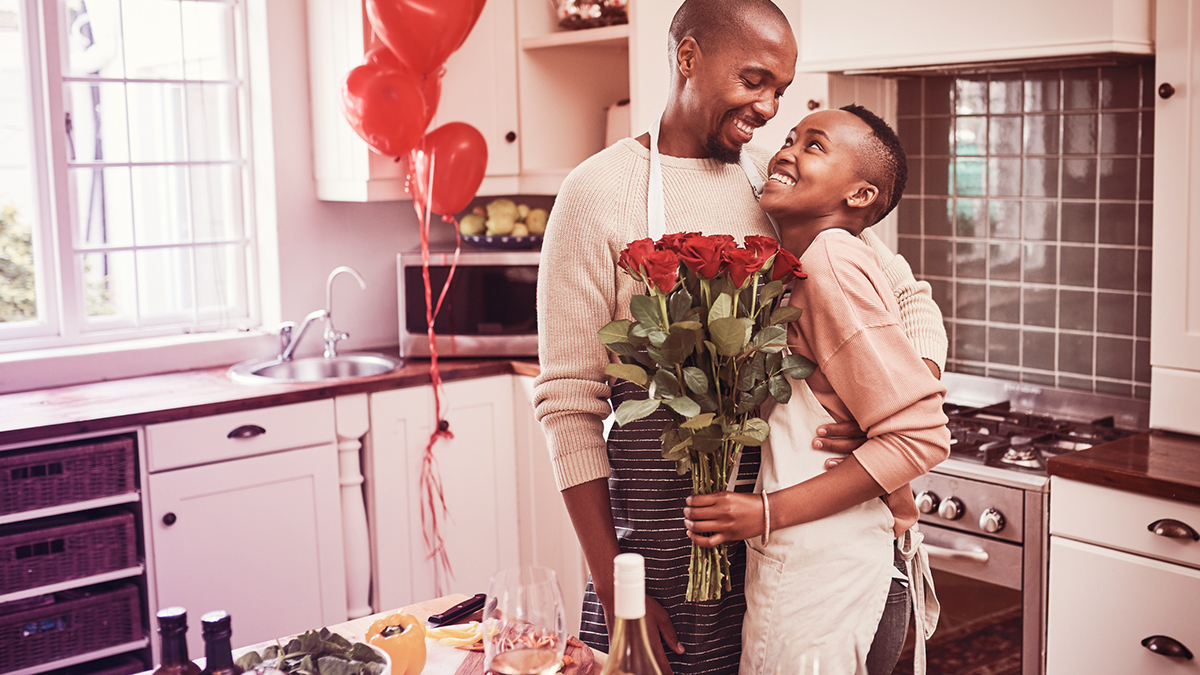 Couple with roses