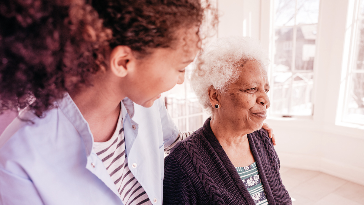 Black woman and elderly woman