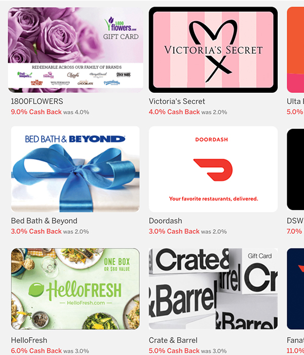 E-Gift Cards with Rakuten