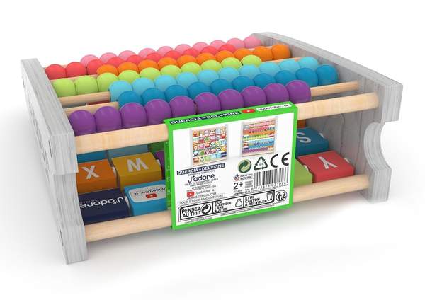J'adore Wooden 2-in-1 Math Beads and ABC Animal Abacus