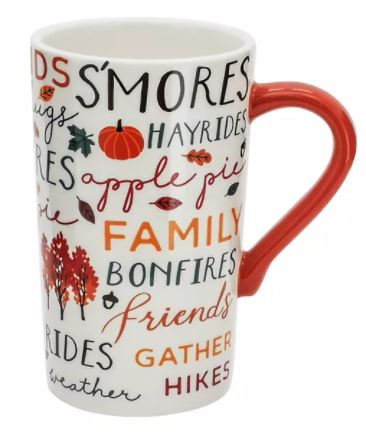 Celebrate Fall Together Fall Word Toss Latte Mug