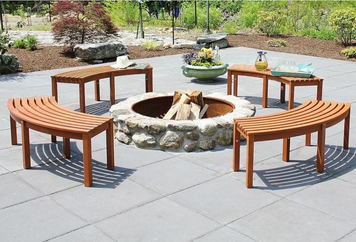 Hayneedle Achla Curved Backless bench