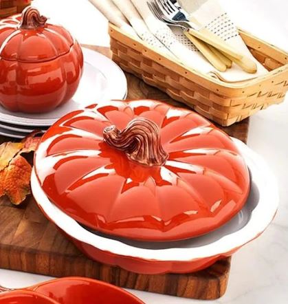Etsy Stoneware Pumpkin Pie Dish