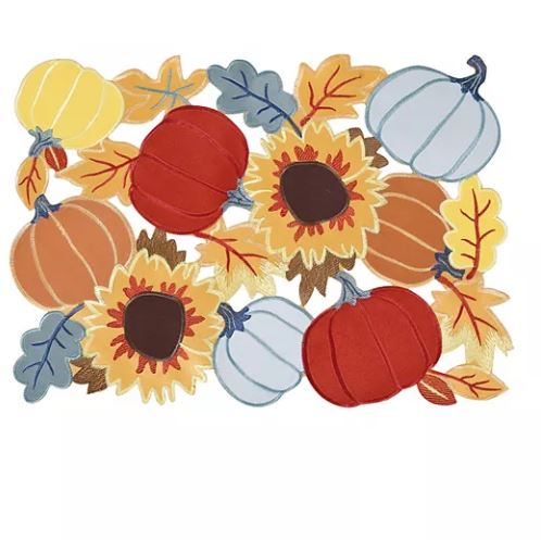 Kohls Celebrate Together Fall Harvest PUmpkins Cut Out Placemats