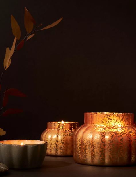 Anthropologie Pumpkin Candle Jar