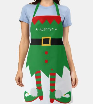 Zazzle Christmas Elf Santa's Helper Apron