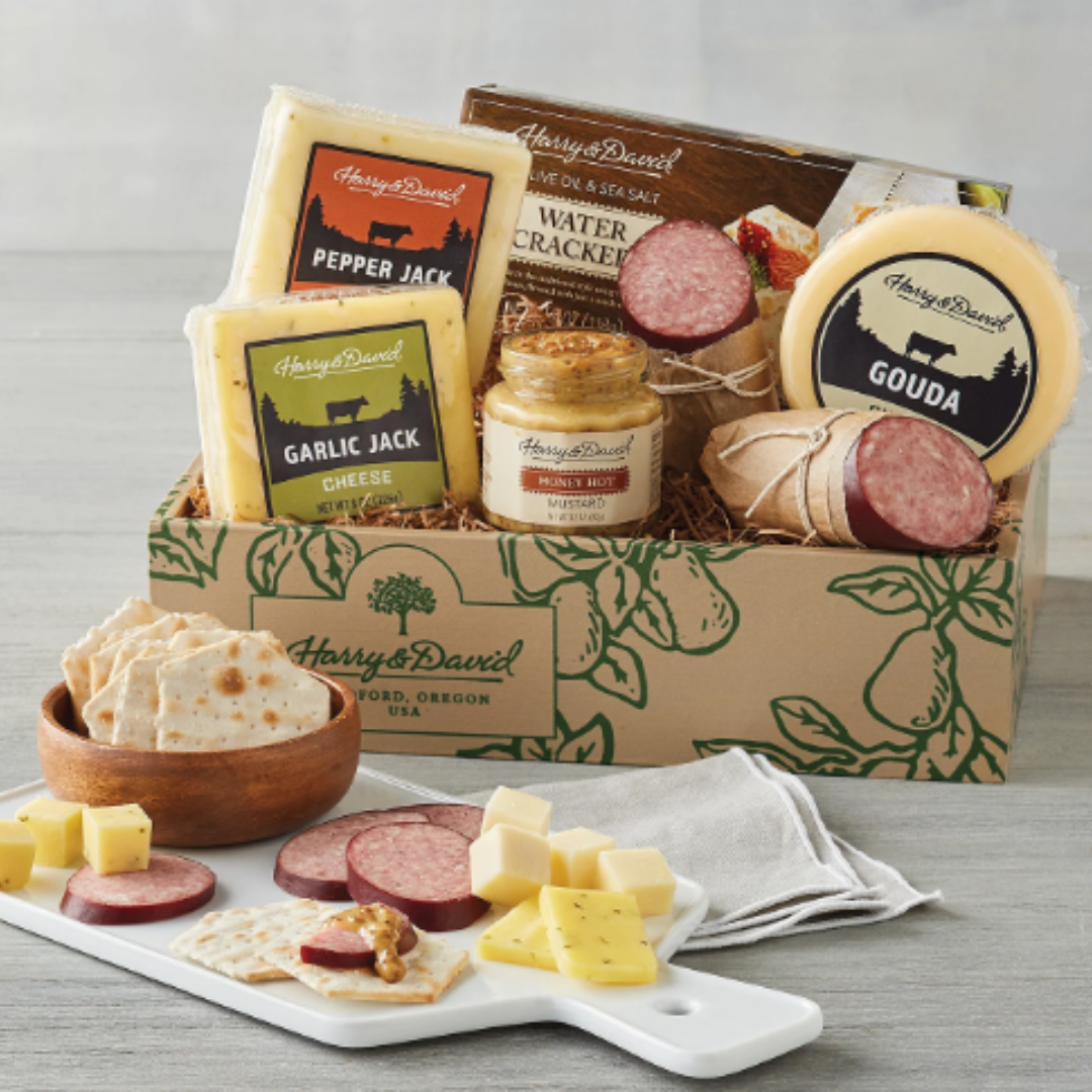 harry and david deluxe meat and cheese gift