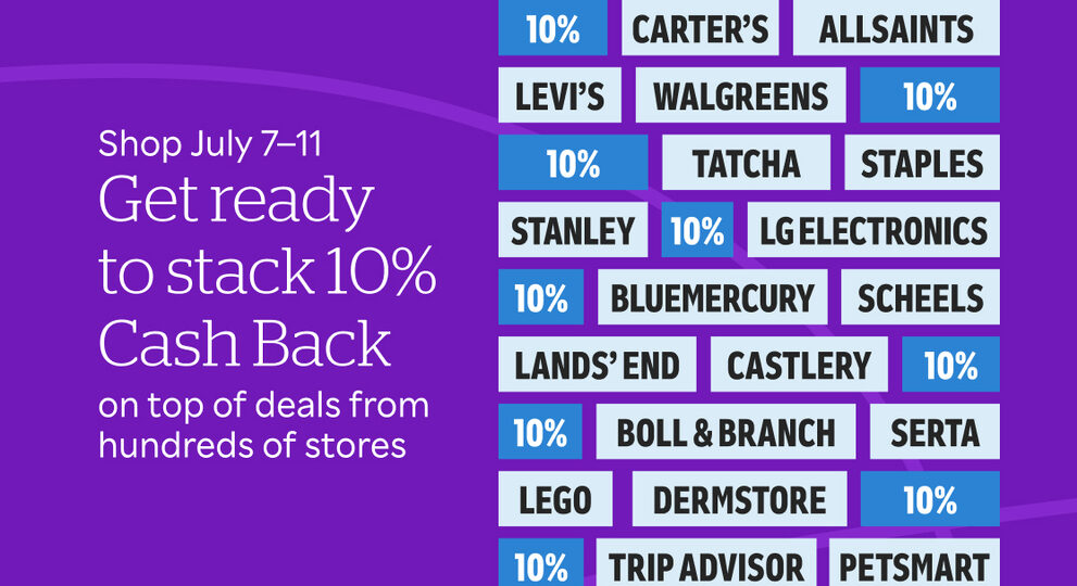 The Big Stack – Stack 10% Cash Back on Top of Deals