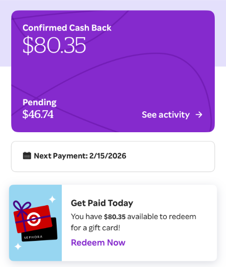 Exchange Rakuten Big Fat check payments for Gift Cards