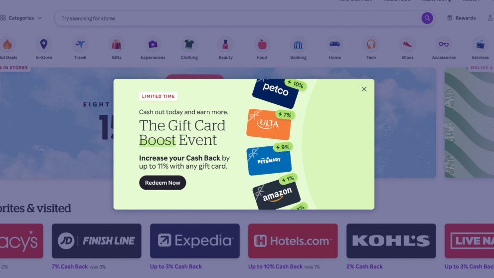 Gift Card Redemption Boost - Up to 11% for a limited time