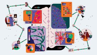An illustration of the top view of the brain highlighting its inner workings.
