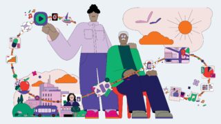 What sets Keck Medicine's health care apart is that practitioners are dedicated to joining patients and their caregivers on their journey with the disease. (Illustration/Bratislav Milenkovic)