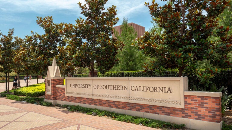 Jefferson entrance at University Park Campus, July 9, 2019. Photo by Gus Ruelas.